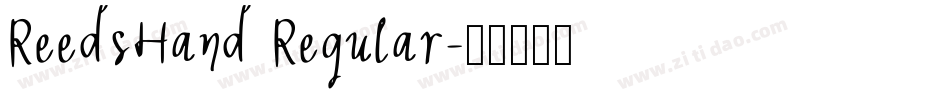 ReedsHand Regular字体转换